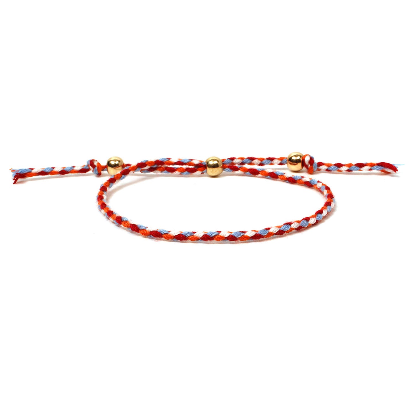 Bracelet Boules Dorées Mode Femme Tissé à La Main