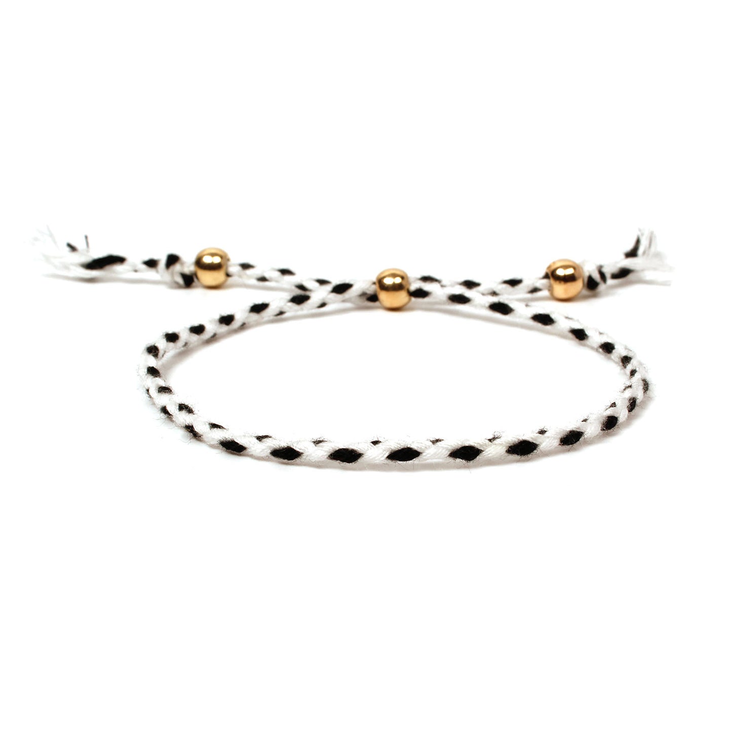 Bracelet Boules Dorées Mode Femme Tissé à La Main