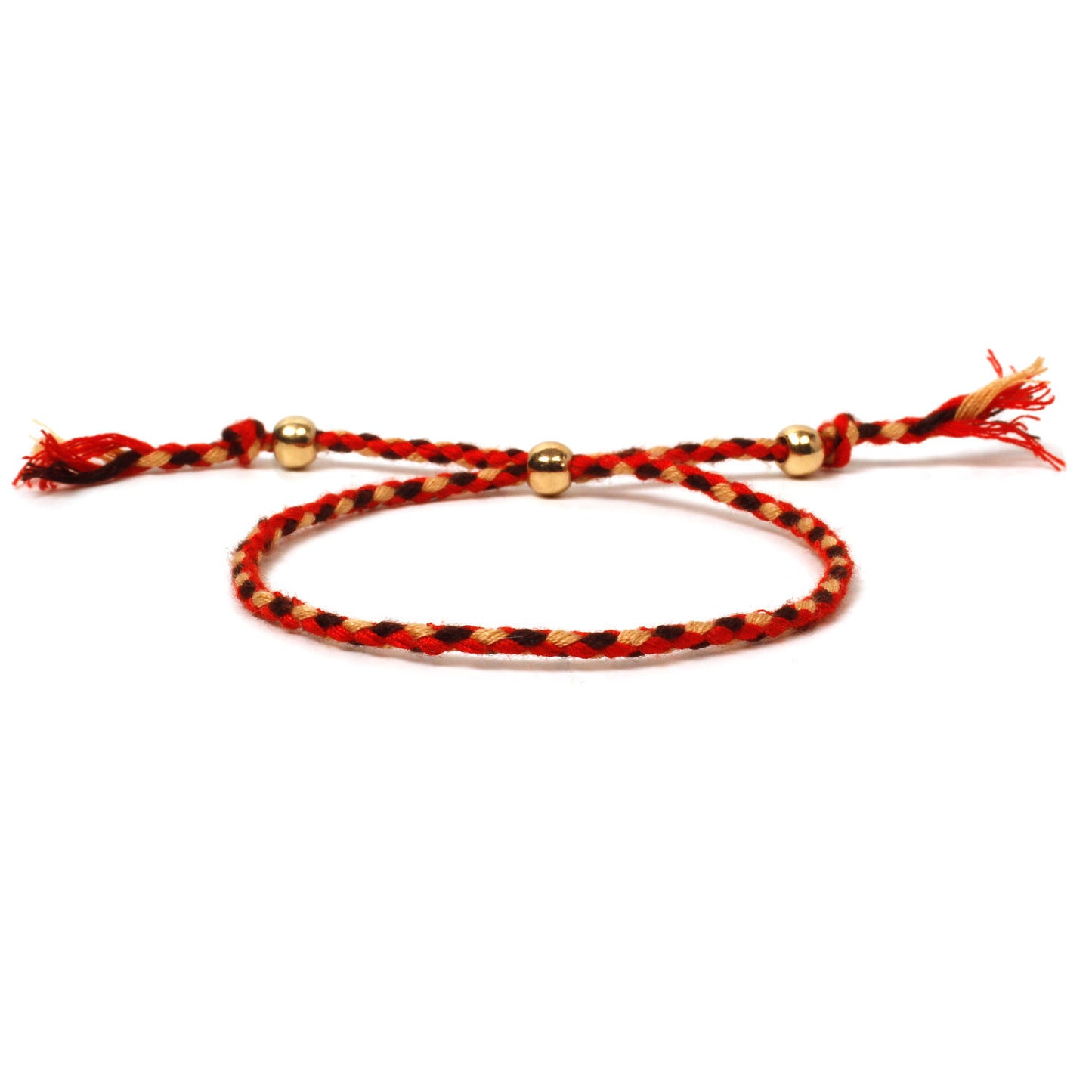 Bracelet Boules Dorées Mode Femme Tissé à La Main