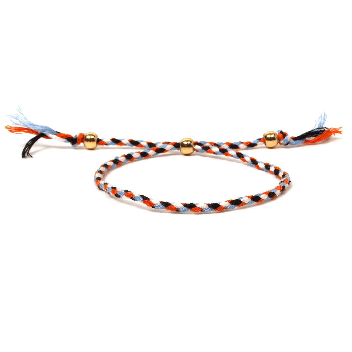 Bracelet Boules Dorées Mode Femme Tissé à La Main