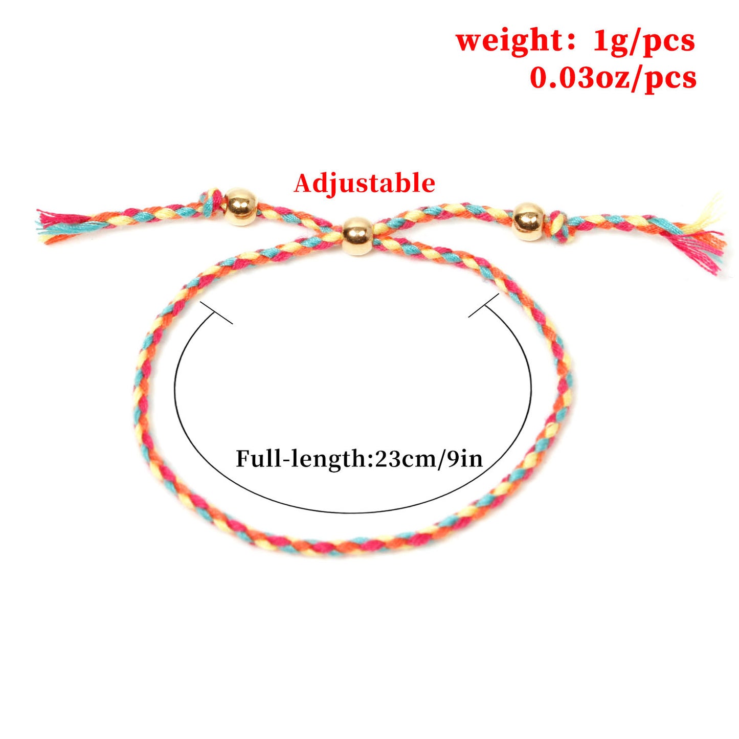 Bracelet Boules Dorées Mode Femme Tissé à La Main