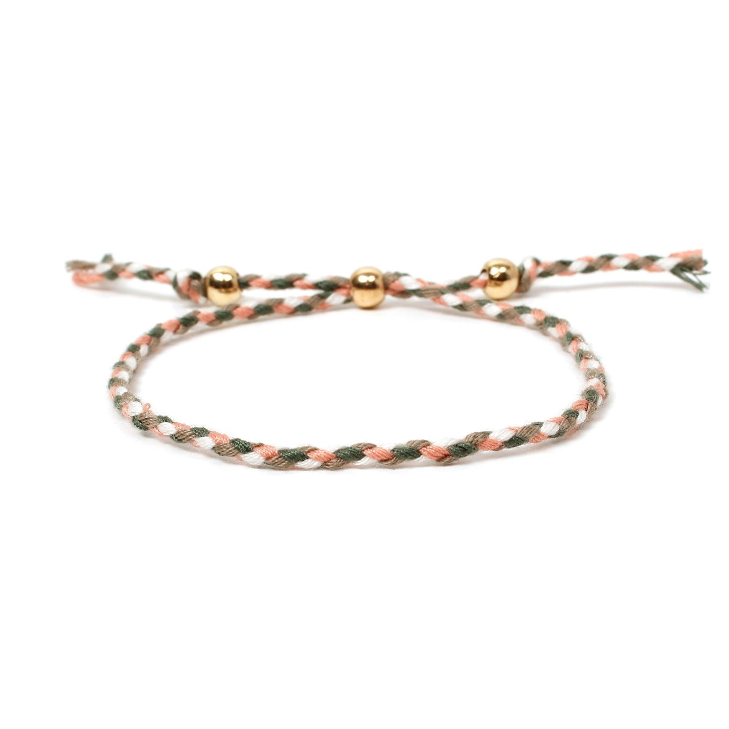 Bracelet Boules Dorées Mode Femme Tissé à La Main
