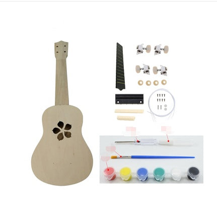 Ukulélé petite guitare peinte à la main en fleurs de cerisier pour débutants