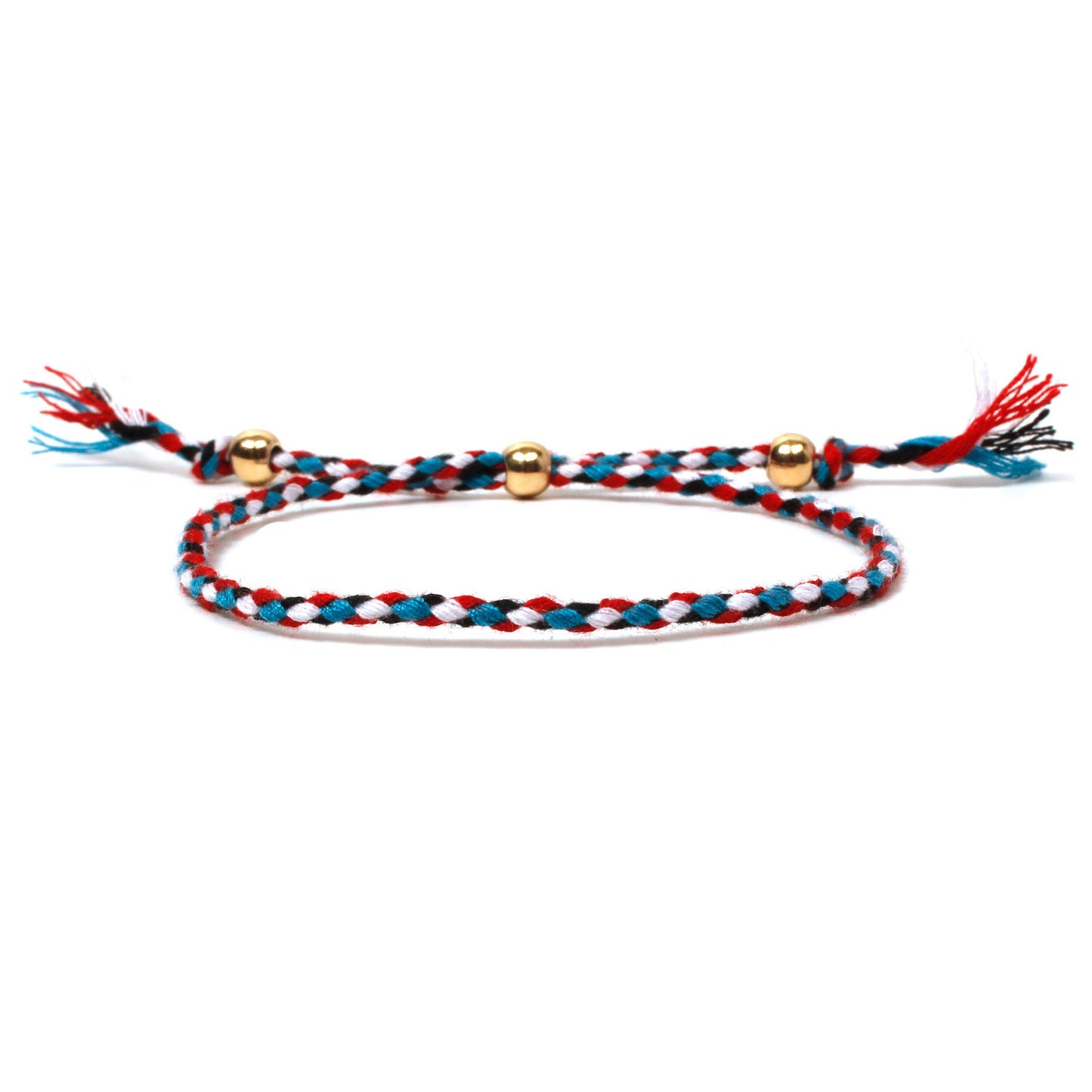 Bracelet Boules Dorées Mode Femme Tissé à La Main