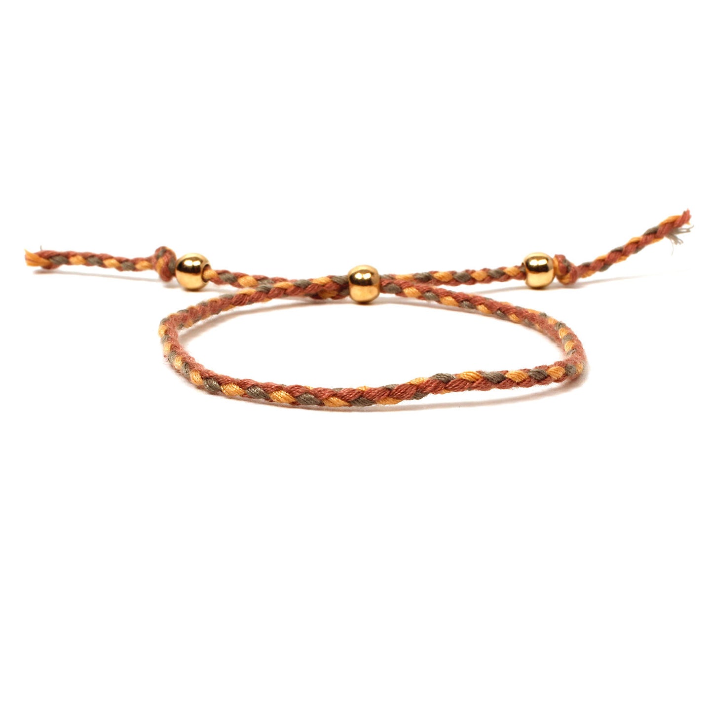 Bracelet Boules Dorées Mode Femme Tissé à La Main