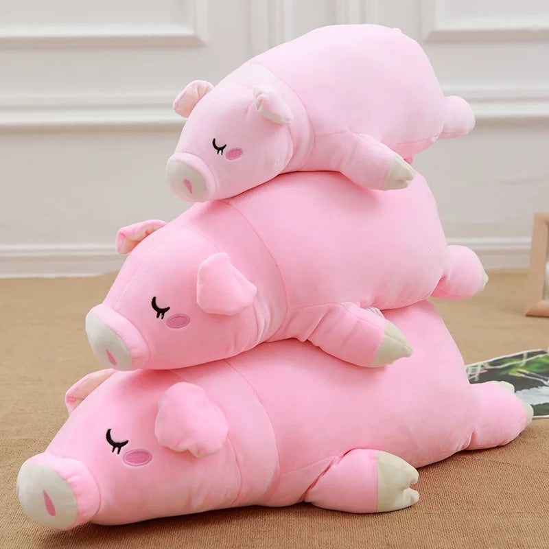 Peluche cochon doux, poupée cochon de dessin animé, oreiller en coton, cadeau d'anniversaire