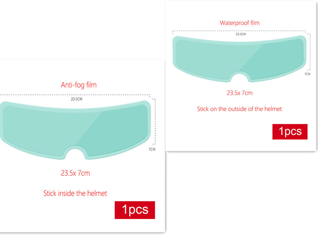 Rainproof And Anti-fog Film For Motorcycle Helmets