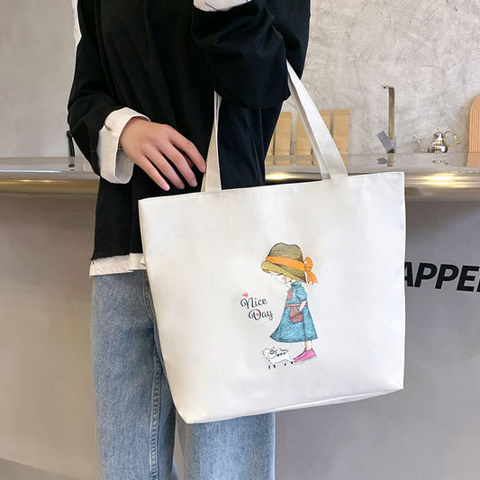 Women's Large Capacity Hand Carrying Canvas Bag