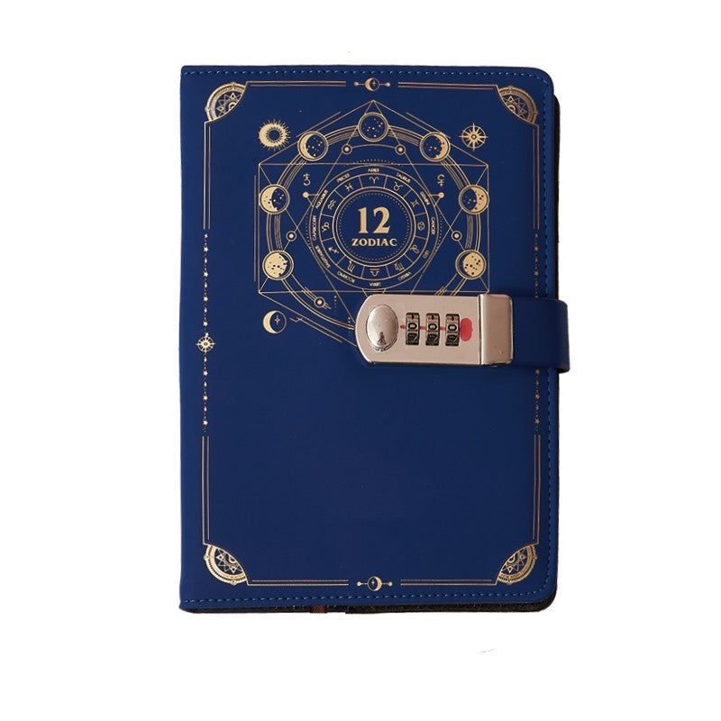 Diario con libro de contraseñas con cerradura, cuaderno con corazón de niña Retro literario Simple con huella dactilar
