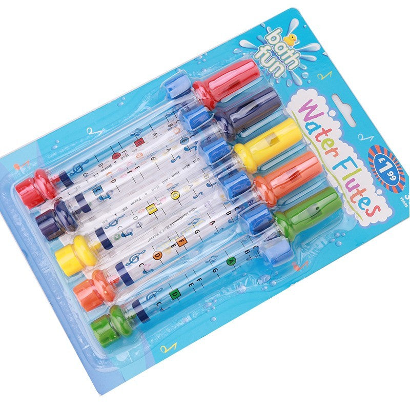 Juego de flautas de agua divertidas para niños, lote de 5 uds., baño para ducha, juguetes musicales para niños y niñas