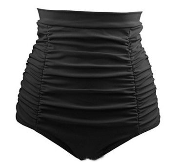 Bikini de cintura alta para mujer, traje de baño Sexy sólido alto, bragas ajustables, traje de baño de corte brasileño, bragas, ropa interior, traje de baño tipo Tanga