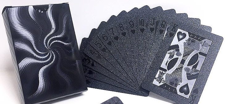 Black Diamond laser creative waterproof plastic poker, foreign trade gold foil poker table card