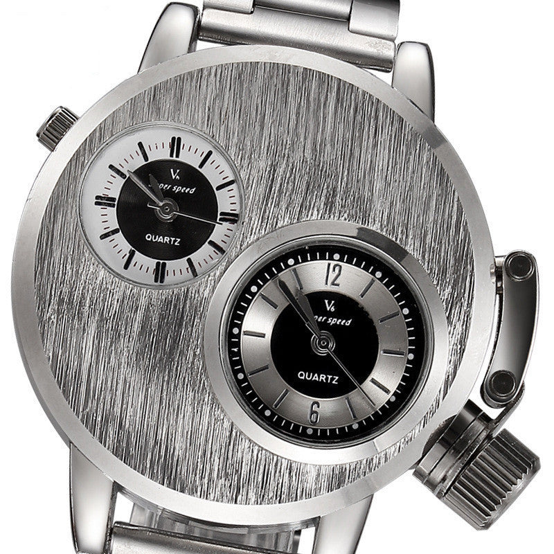 Montre Double Mouvement Grande Plaque Homme