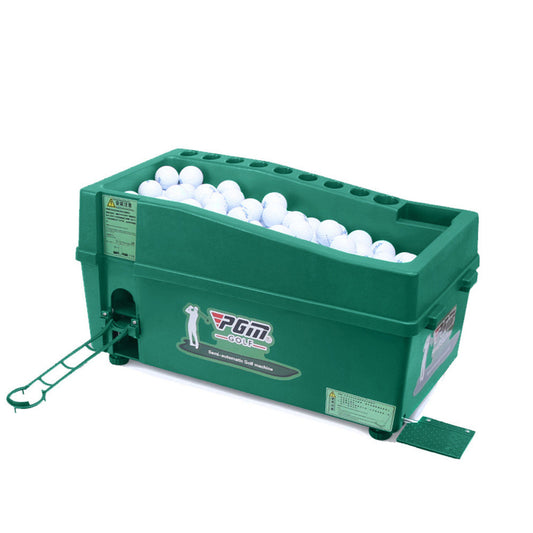 Machine à balles de golf semi-automatique avec support pour clubs de golf
