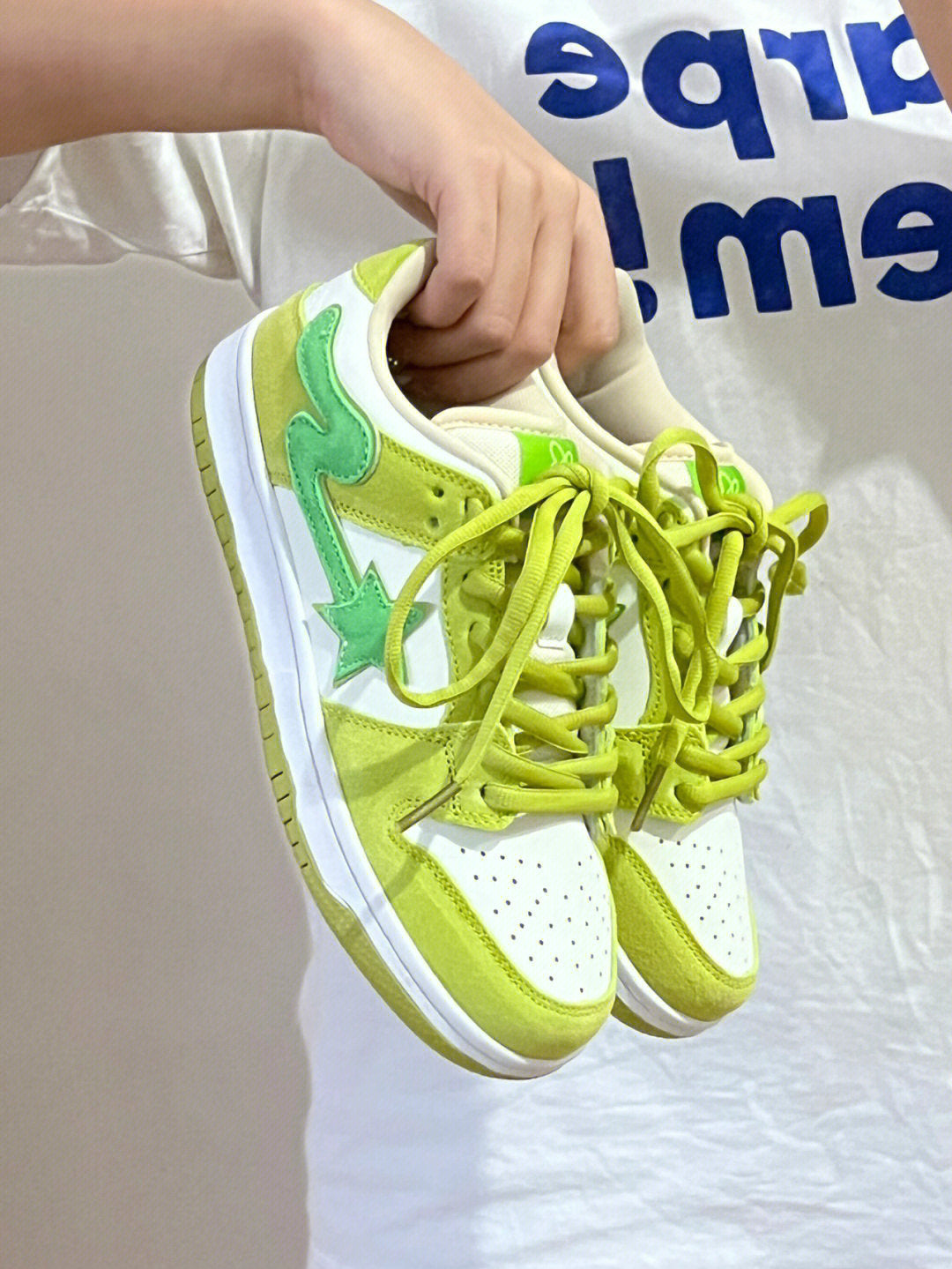 Zapatillas casuales retro verde manzana Zapatillas de deporte con plataforma para hombre