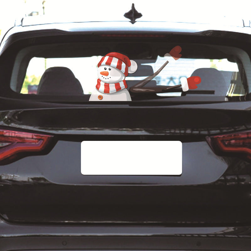 Autocollant de voiture d'essuie-glace Père Noël sans sangles