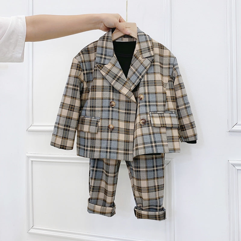 Chaqueta cuadros niño pequeño, mediano y grande.