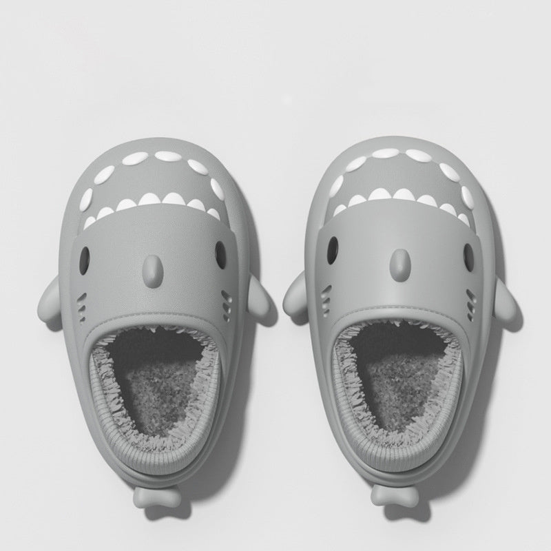 Zapatillas De Tiburón Cálido Invierno Casa Zapatos Pareja