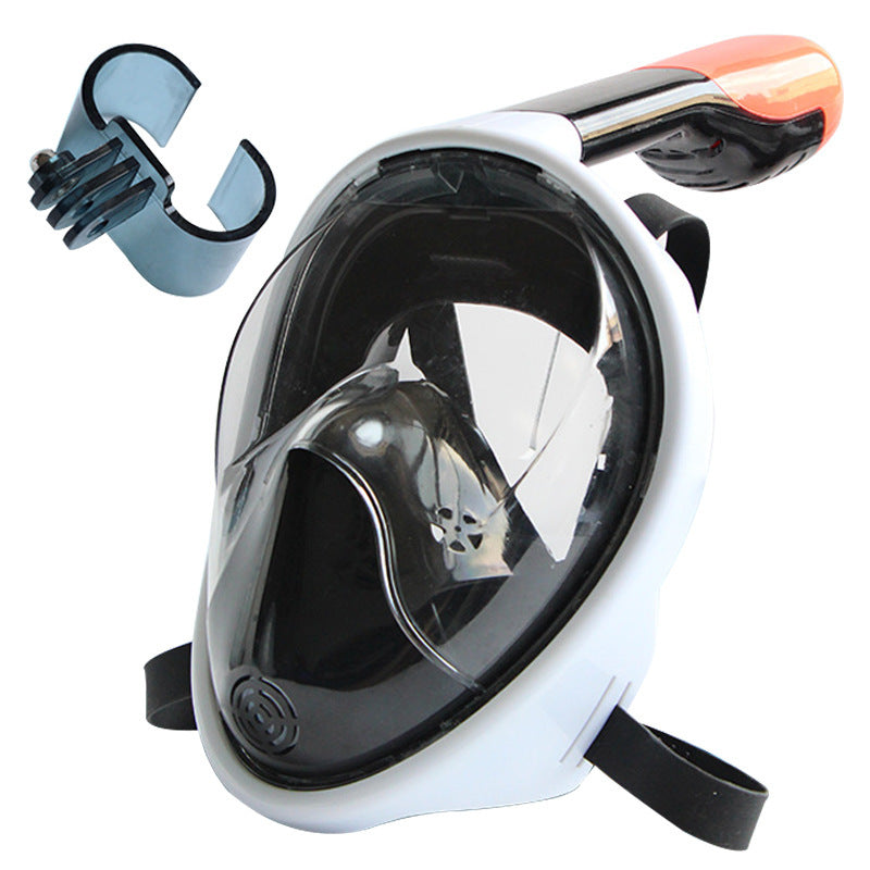 Masque de plongée en apnée intégral en Silicone Gopro, équipement de lunettes antibuée, tuba à sec complet, natation