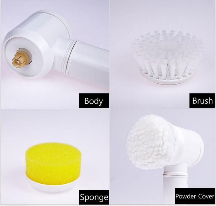 Cepillo de limpieza eléctrico multifunción con ranura de mano para el hogar, cocina 5 en 1