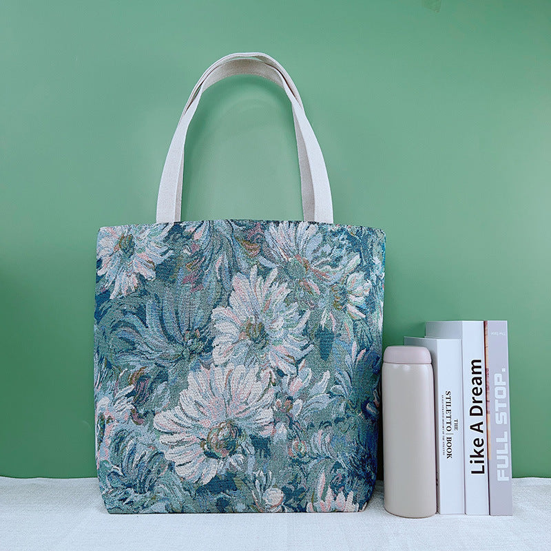Sac en toile polyester cartable étudiant tutoriel grande capacité