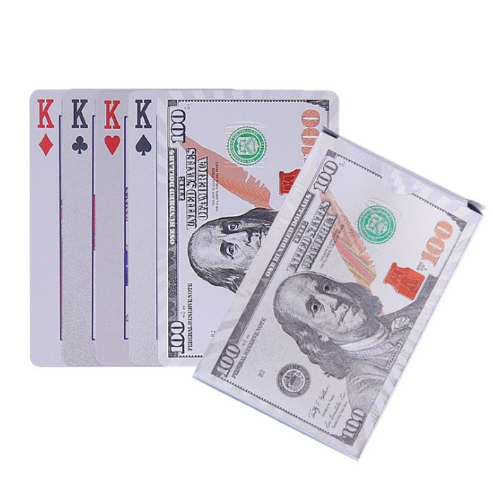 1 Set Golden Playing Cards Deck gold foil poker set Magic ca