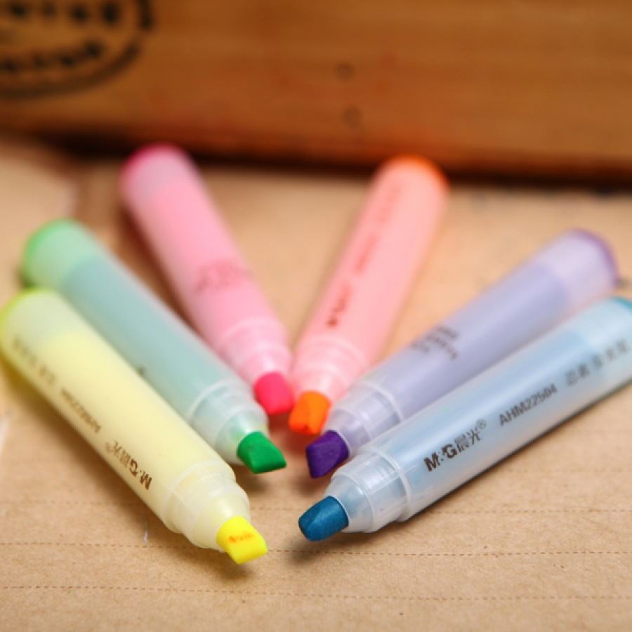 Resaltador de seis colores
