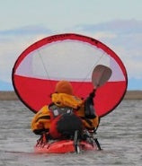 Voile de Kayak pliante, pagaie à vent, planche à pagaie Popup, voile de canoë Durable, aviron, bateau sous le vent