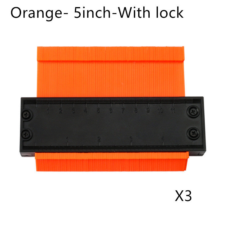 Plantilla de medidor de contorno de 5 y 10 pulgadas, medidor de contorno de plástico, duplicador de azulejos, regla de medida para dar forma a los bordes, herramienta de medición