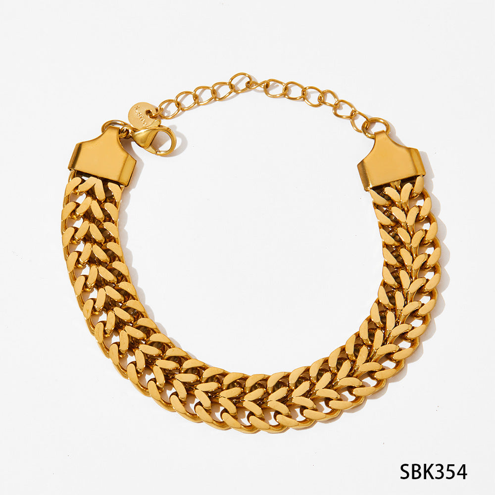 Bracelet en acier inoxydable galvanoplastie style simple
