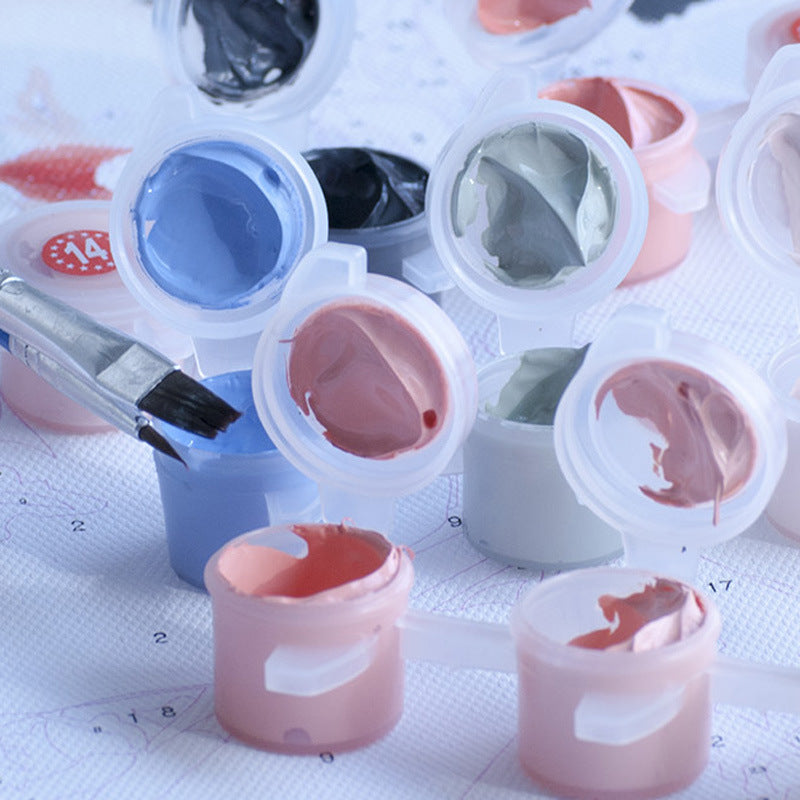 Patrón de villa con vista al mar 40*50 pintura al óleo digital sin marco DIY