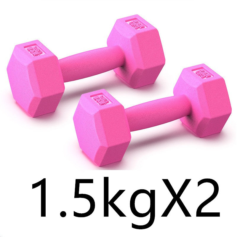 Haltères pour hommes, entraînement musculaire des bras, haltères caoutchoutés pour la maison, équipement de Fitness pour femmes