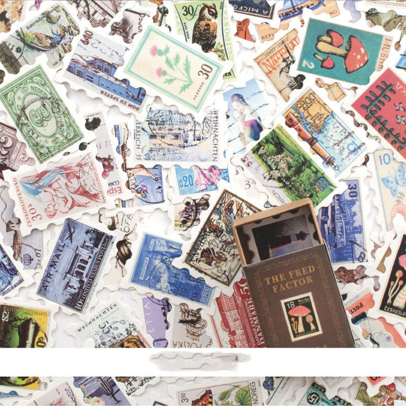 Papel de mensaje de material de collage de cuenta de mano de estilo retro