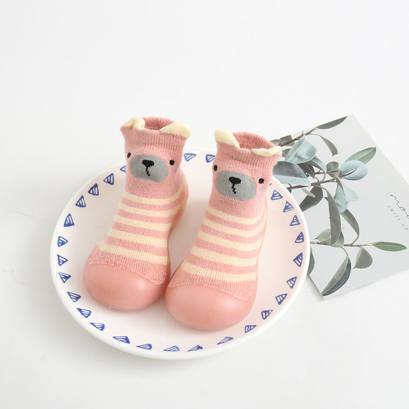 Chaussures d'intérieur pour bébé, chaussures pour tout-petits, chaussettes respirantes et antidérapantes