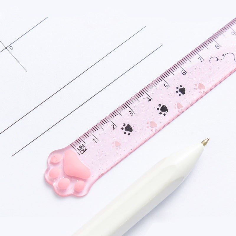 Règle de mesure en plastique Transparent, papeterie créative pour étudiants