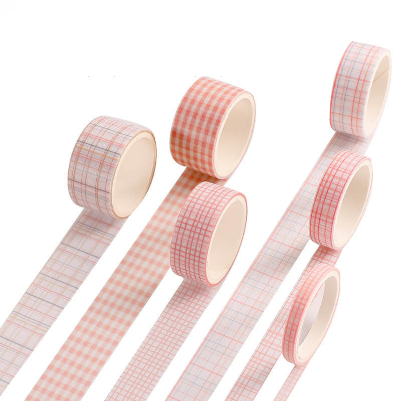 Creative Cute Retro Plaid Hand Account Tape Sticker