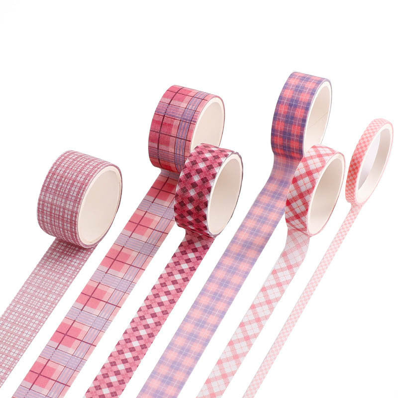 Creative Cute Retro Plaid Hand Account Tape Sticker