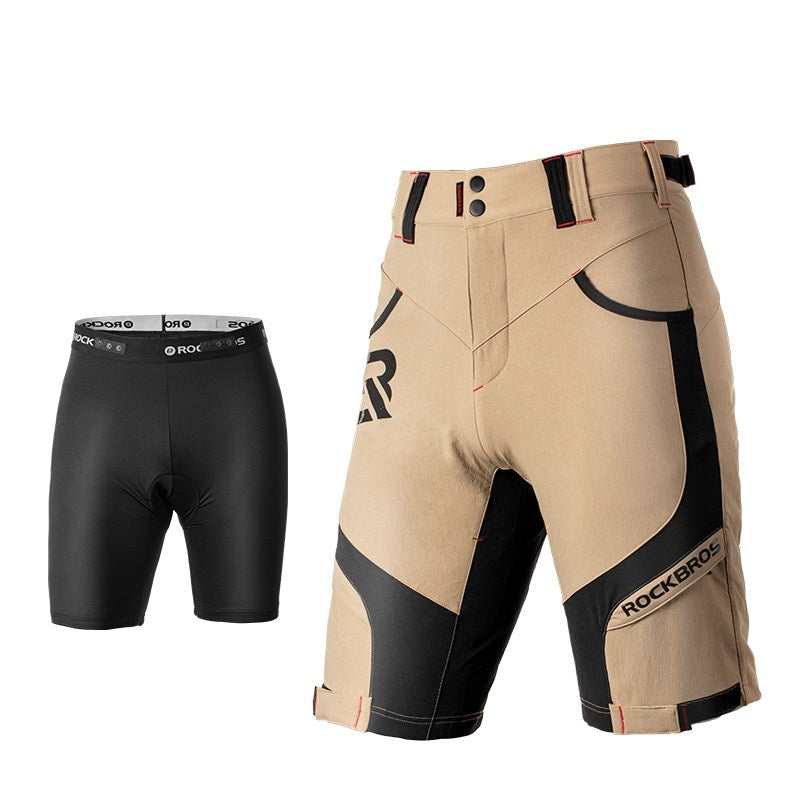 Pantalones de doble capa de secado rápido para hombre, verano, ciclismo al aire libre, transpirables, montañismo, deportes