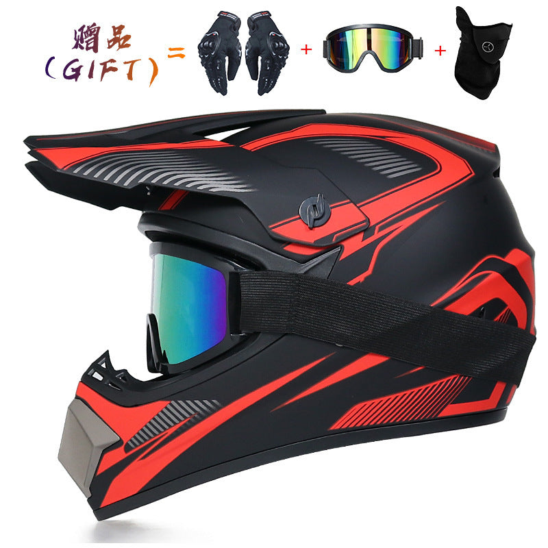Casco cubierto de motocross de montaña