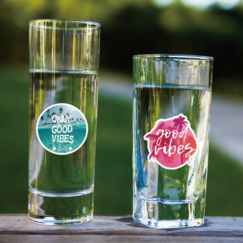 50 pegatinas de viaje hawaianas, pegatinas de grafiti para refrigerador de coche, carrito de vacaciones, pegatinas de cuenta de mano