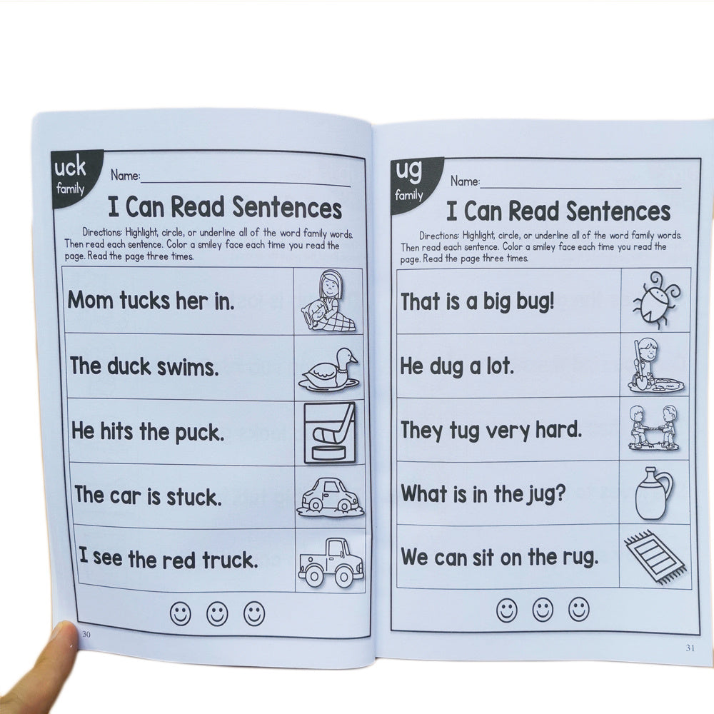 Feuille de travail de lecture de phonétique anglaise pour enfants