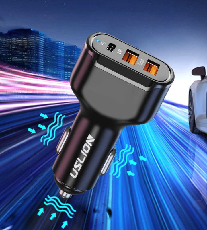 Chargeur de voiture à chargement rapide pour téléphone portable