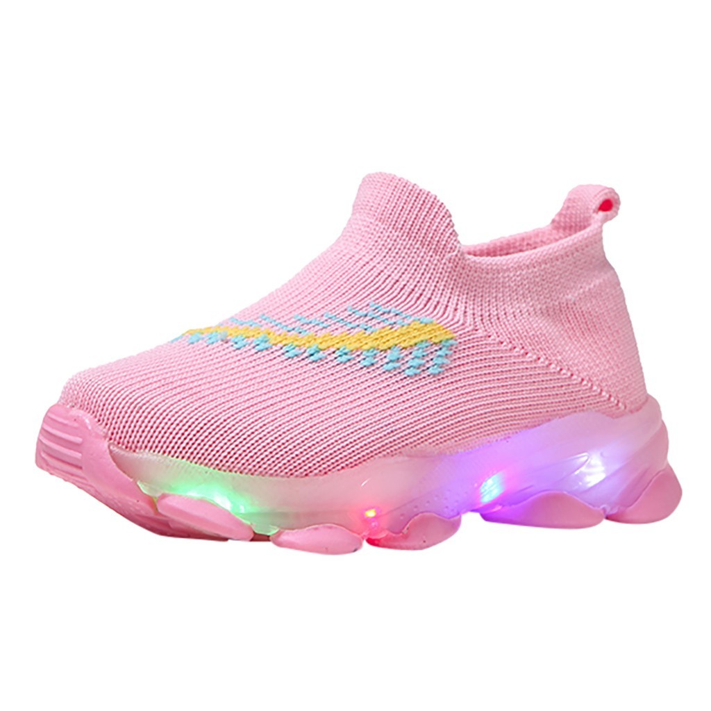 Capteur de lumière Led chaussettes chaussures chaussures garçons et filles chaussures lumineuses