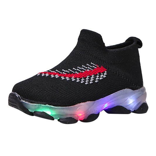 Capteur de lumière Led chaussettes chaussures chaussures garçons et filles chaussures lumineuses