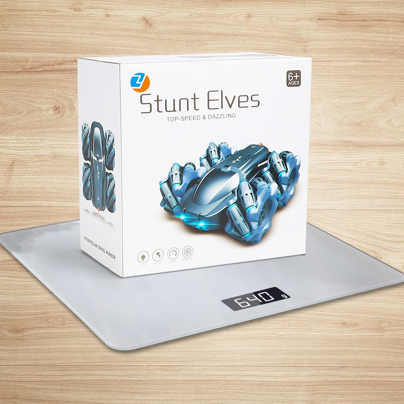 Voiture de cascade Double face télécommandée, lumière de charge rotative, voiture de course à dérive