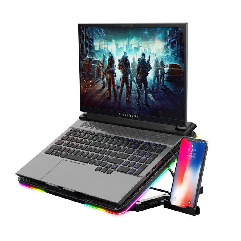 Nouveau produit transfrontalier refroidisseur pour ordinateur portable bureau refroidisseur pour ordinateur portable RVB réglable