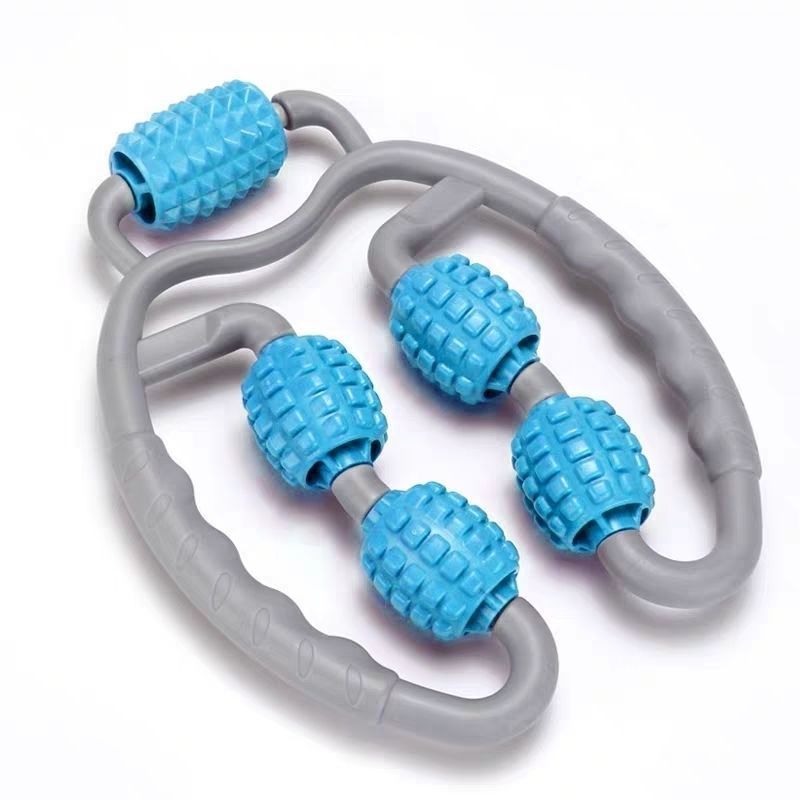 Rouleau de Massage à Point de déclenchement en forme de U, outil de Massage complet du corps, bras, jambes, cou, masseur musculaire, appareil de Fitness à 4 roues pour le sport