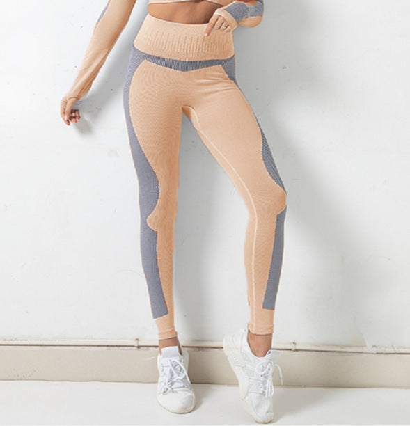 Veste sans couture d'automne et d'hiver, combinaison à fermeture éclair, levage des hanches, vêtements de sport et de Yoga
