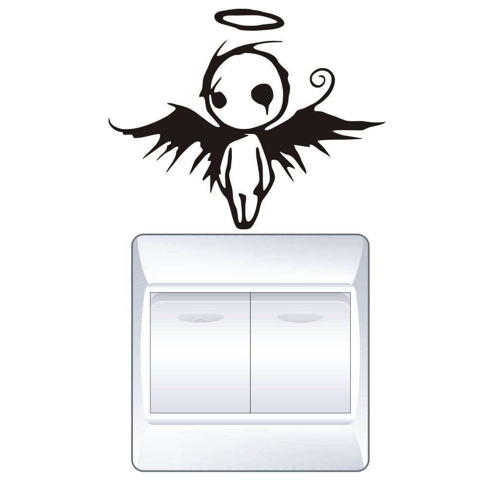 Etiqueta engomada del cuerpo de la decoración creativa del coche del comercio exterior del ángel caído oscuro gótico Retro pegatina de la nota del interruptor