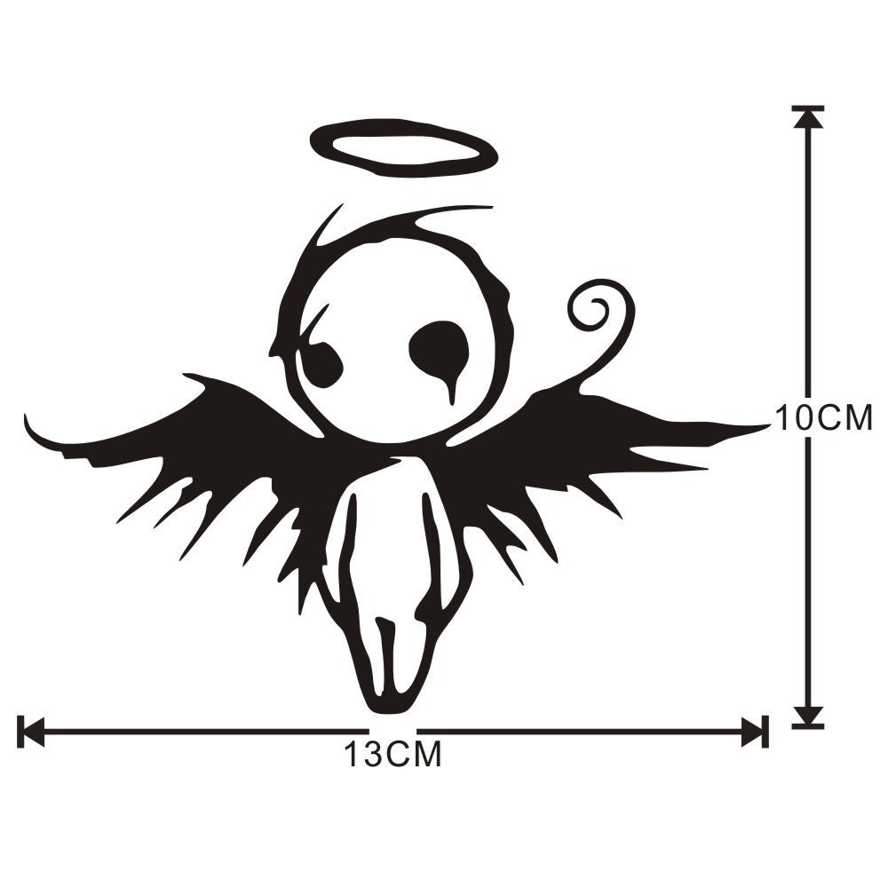 Etiqueta engomada del cuerpo de la decoración creativa del coche del comercio exterior del ángel caído oscuro gótico Retro pegatina de la nota del interruptor